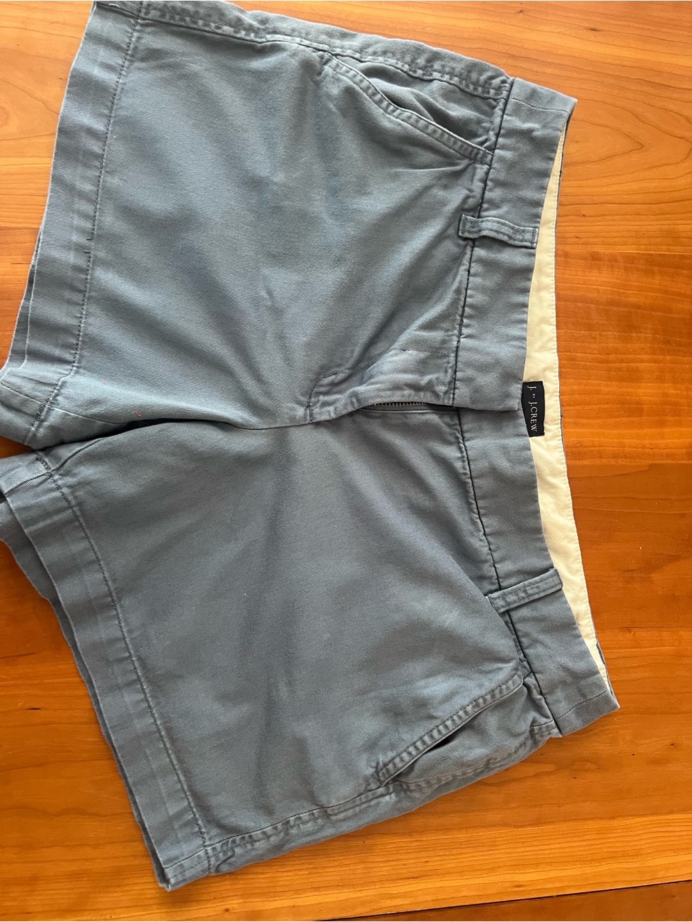 J. Crew Light Blue Cotton Shorts with Cream Waistband